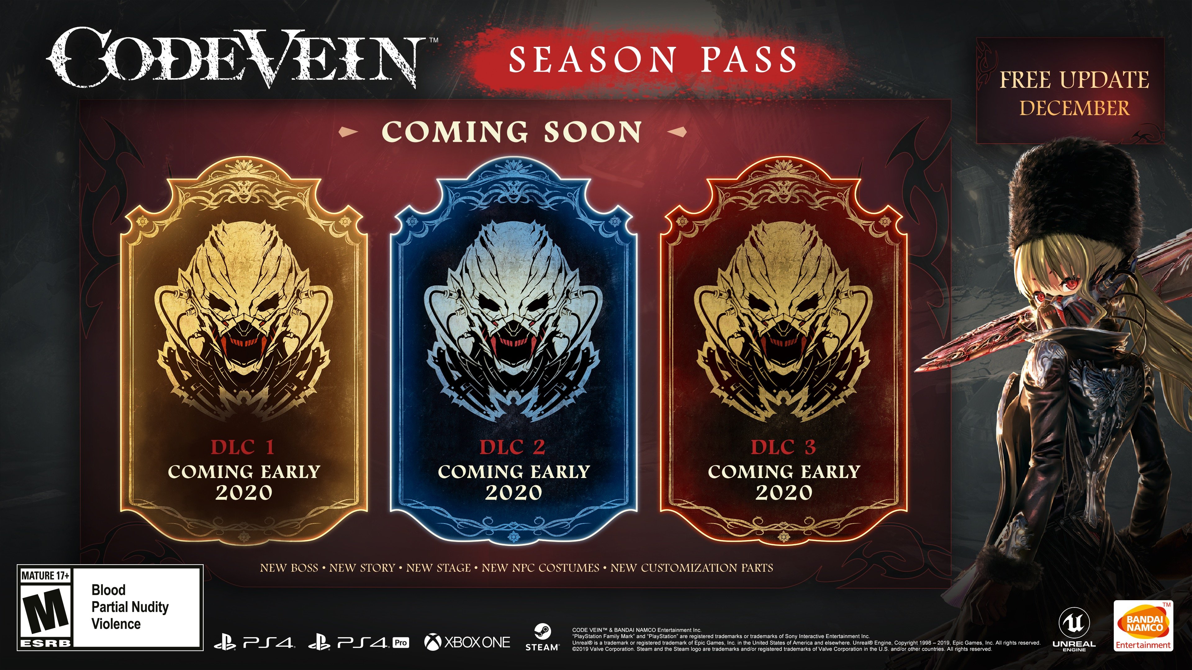 Code Vein receberá Season Pass com previsão de lançamento das DLCs